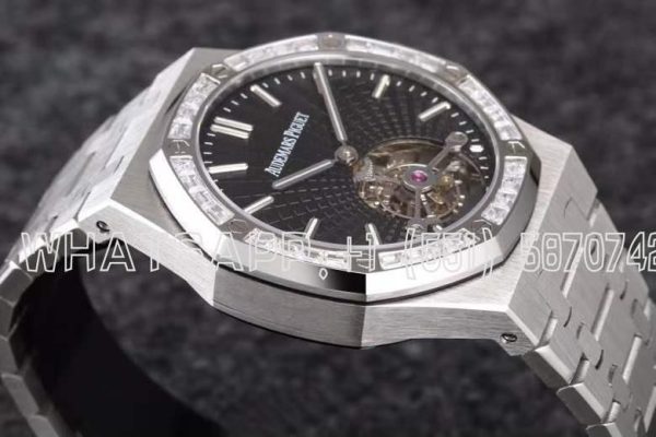 Audemars Piguet Royal Oak 26521PT Black Dial and Diamond Tourbillon R8 Factory