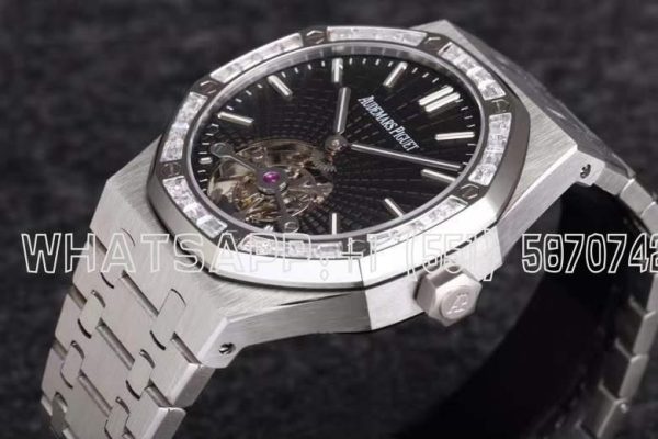 Audemars Piguet Royal Oak 26521PT Black Dial and Diamond Tourbillon R8 Factory