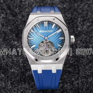 Audemars Piguet Royal Oak 26522bc Blue Dial Tourbillon Rubber Strap R8 Factory