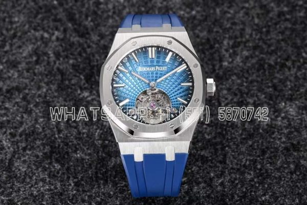 Audemars Piguet Royal Oak 26522bc Blue Dial Tourbillon Rubber Strap R8 Factory