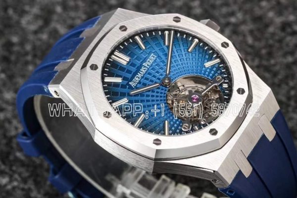 Audemars Piguet Royal Oak 26522bc Blue Dial Tourbillon Rubber Strap R8 Factory