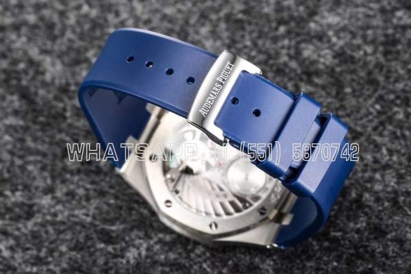 Audemars Piguet Royal Oak 26522bc Blue Dial Tourbillon Rubber Strap R8 Factory - Image 8