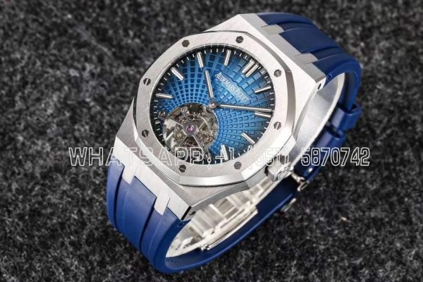 Audemars Piguet Royal Oak 26522bc Blue Dial Tourbillon Rubber Strap R8 Factory