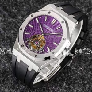 Audemars Piguet Royal Oak 26522bc Purple Dial Tourbillon in Rubber Strap R8 Factory