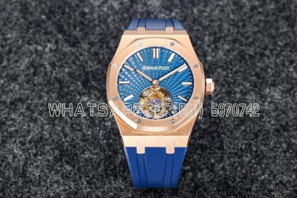 Audemars Piguet Royal Oak 26522BC Rose Gold Casse Blue Dial Tourbillon R8 Factory