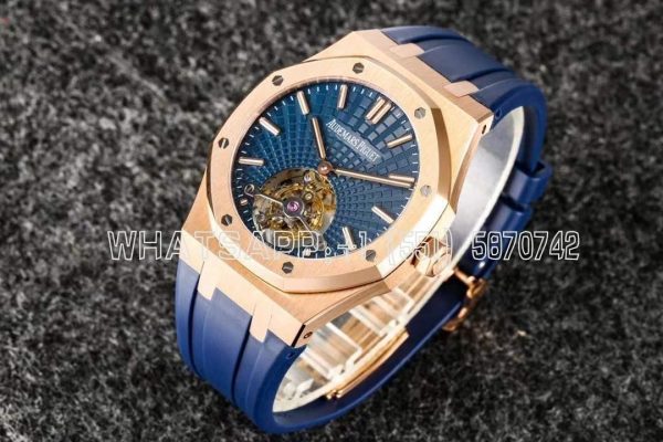 Audemars Piguet Royal Oak 26522BC Rose Gold Casse Blue Dial Tourbillon R8 Factory