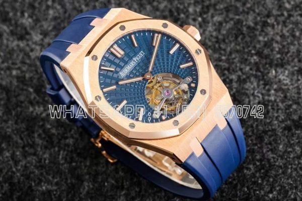 Audemars Piguet Royal Oak 26522BC Rose Gold Casse Blue Dial Tourbillon R8 Factory