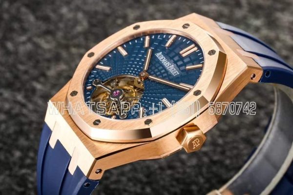 Audemars Piguet Royal Oak 26522BC Rose Gold Casse Blue Dial Tourbillon R8 Factory