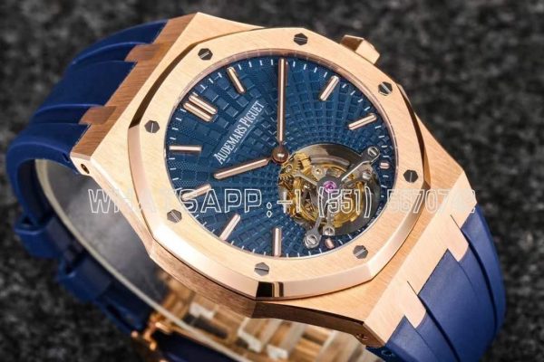 Audemars Piguet Royal Oak 26522BC Rose Gold Casse Blue Dial Tourbillon R8 Factory