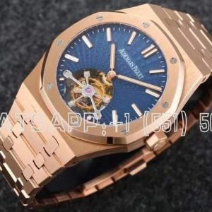 Audemars Piguet Royal Oak 26522ti Rose Gold Casse Blue Dial Tourbillon R8 Factory