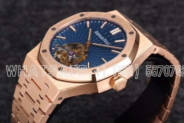 Audemars Piguet Royal Oak 26522ti Rose Gold Casse Blue Dial Tourbillon R8 Factory