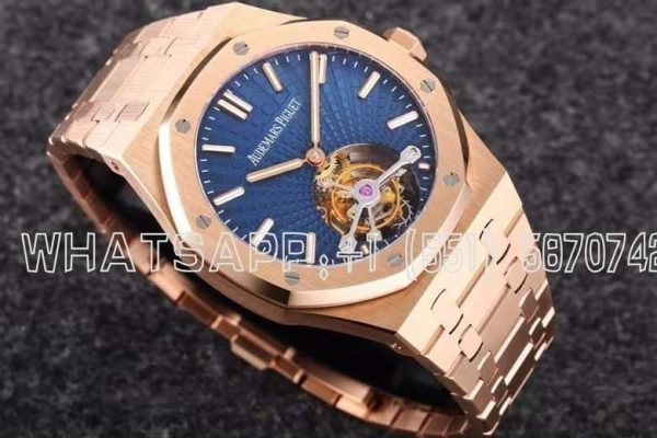 Audemars Piguet Royal Oak 26522ti Rose Gold Casse Blue Dial Tourbillon R8 Factory