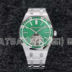 Audemars Piguet Royal Oak 26532IC Green Dial and Emerald Bezel Tourbillon R8 Factory