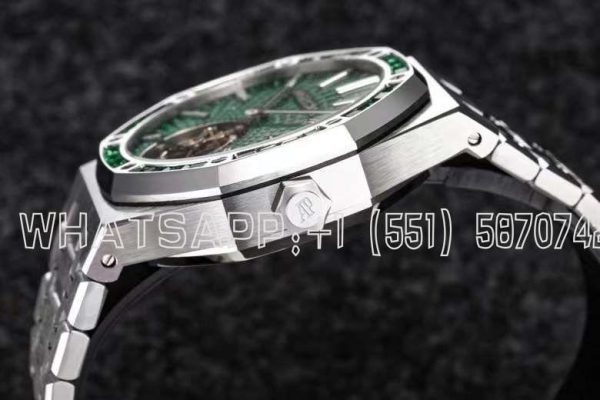 Audemars Piguet Royal Oak 26532IC Green Dial and Emerald Bezel Tourbillon R8 Factory - Image 2
