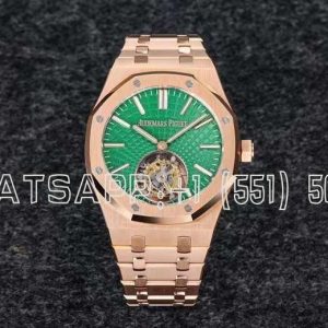 Audemars Piguet Royal Oak 26533OR Rose Gold Green Dial Tourbillon R8 Factory