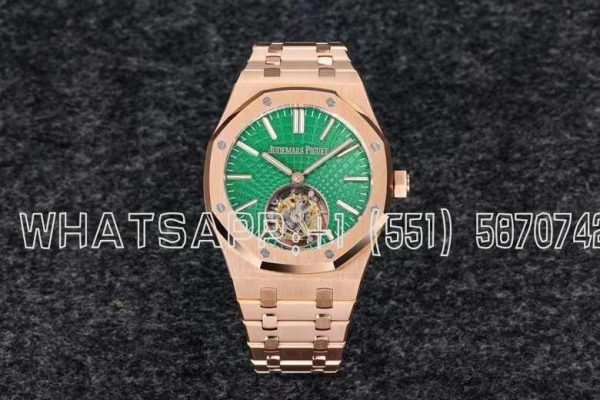 Audemars Piguet Royal Oak 26533OR Rose Gold Green Dial Tourbillon R8 Factory