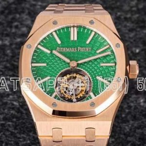 Audemars Piguet Royal Oak 26533OR Rose Gold Green Dial Tourbillon R8 Factory