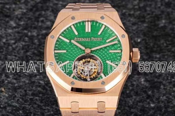 Audemars Piguet Royal Oak 26533OR Rose Gold Green Dial Tourbillon R8 Factory