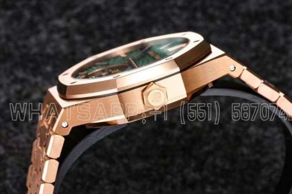 Audemars Piguet Royal Oak 26533OR Rose Gold Green Dial Tourbillon R8 Factory - Image 3