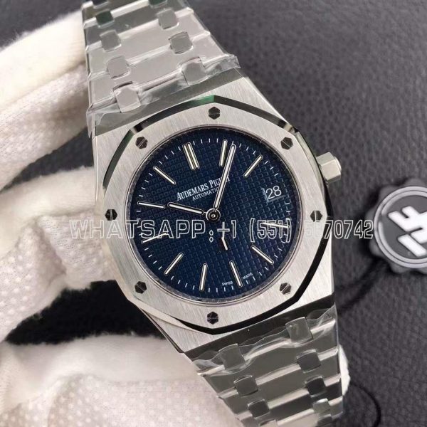 Audemars Piguet Royal Oak 39mm 15202 Blue Textured Dial on SS Bracelet A2121