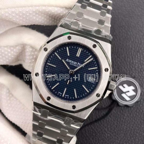 Audemars Piguet Royal Oak 39mm 15202 Blue Textured Dial on SS Bracelet A2121