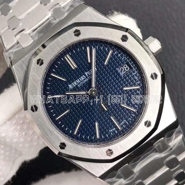 Audemars Piguet Royal Oak 39mm 15202 Blue Textured Dial on SS Bracelet A2121