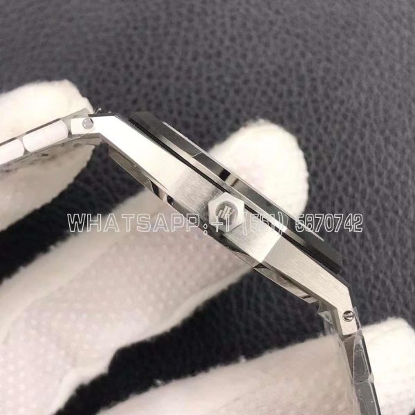 Audemars Piguet Royal Oak 39mm 15202 Blue Textured Dial on SS Bracelet A2121 - Image 5