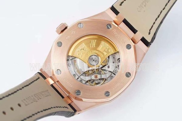 Audemars Piguet Royal Oak 41mm 15400 White Textured Dial on Leather straps Bracelet - Image 7
