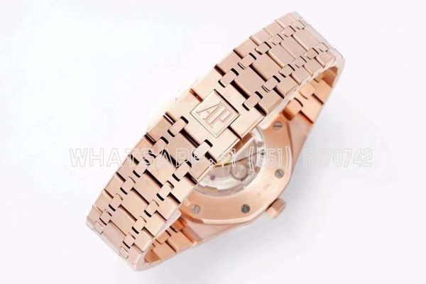 Audemars Piguet Royal Oak 41mm 15400 Black Textured Dial on Rose Gold Bracelet - Image 8