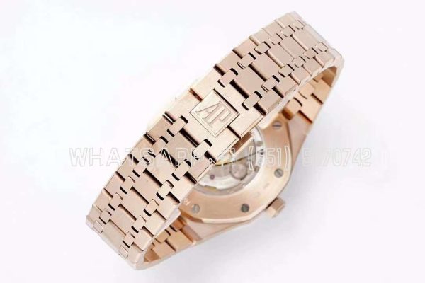 Audemars Piguet Royal Oak 41mm 15400 Blue Textured Dial on Rose Gold Bracelet - Image 6