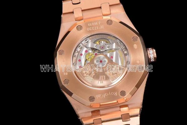 Audemars Piguet Royal Oak 41mm 15400 Iced Out Rose Gold in Stick Markers - Image 9