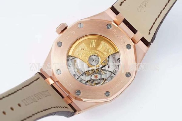 Audemars Piguet Royal Oak 41mm 15400 White Textured Dial on Leather straps Bracelet - Image 8