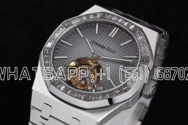 Audemars Piguet Royal Oak Gray Dial and Diamond Tourbillon R8 Factory