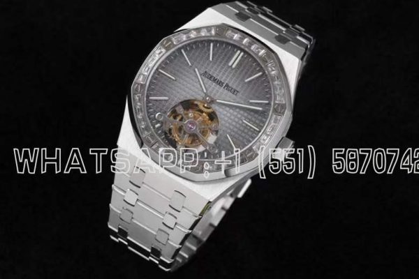 Audemars Piguet Royal Oak Gray Dial and Diamond Tourbillon R8 Factory