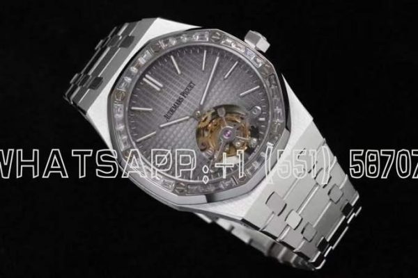 Audemars Piguet Royal Oak Gray Dial and Diamond Tourbillon R8 Factory