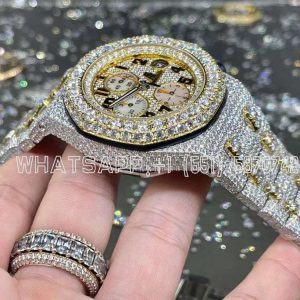 Audemars Piguet Royal Oak Offshore Chronograph 26170ST 42MM Yellow Gold Moissanite Watch