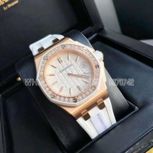 Audemars Piguet Royal Oak Offshore Ladies 67540ok RG White Dial Swiss Quartz