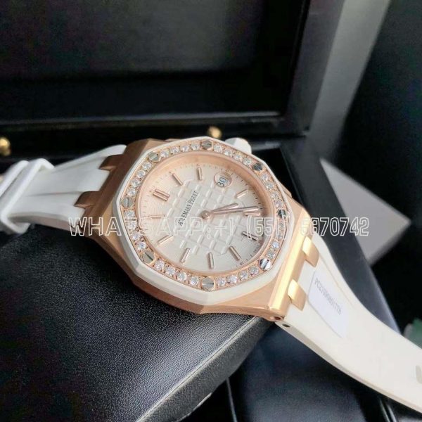 Audemars Piguet Royal Oak Offshore Ladies 67540ok RG White Dial Swiss Quartz