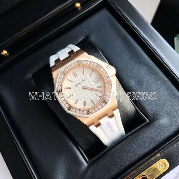 Audemars Piguet Royal Oak Offshore Ladies 67540ok RG White Dial Swiss Quartz