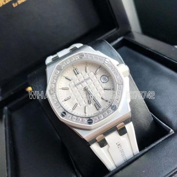 Audemars Piguet Royal Oak Offshore Ladies 67540sk SS White Dial Swiss Quartz