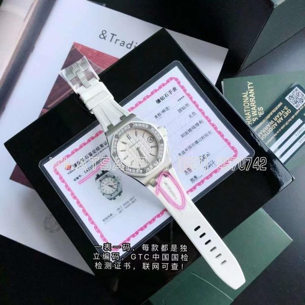 Audemars Piguet Royal Oak Offshore Ladies 67540sk SS White Dial Swiss Quartz