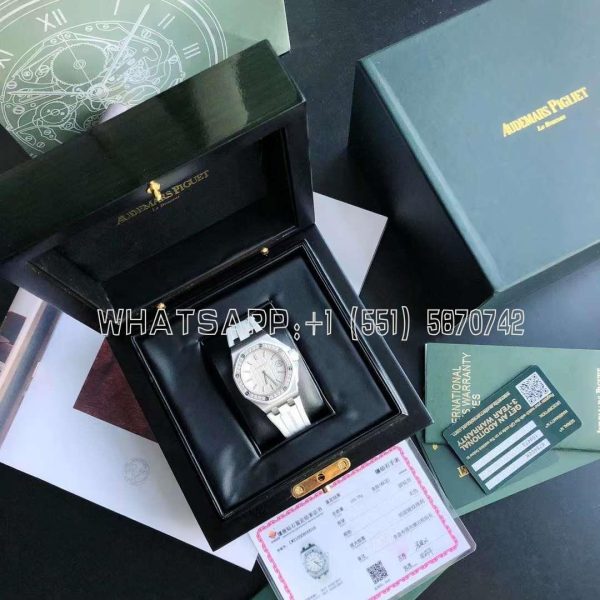 Audemars Piguet Royal Oak Offshore Ladies 67540sk SS White Dial Swiss Quartz - Image 7