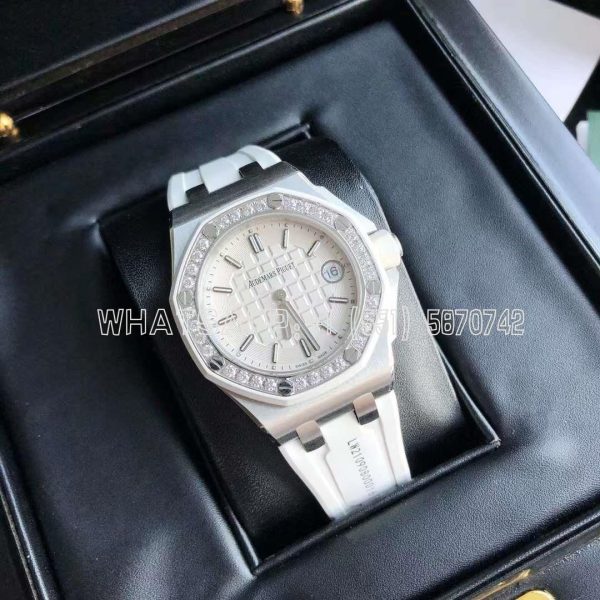 Audemars Piguet Royal Oak Offshore Ladies 67540sk SS White Dial Swiss Quartz