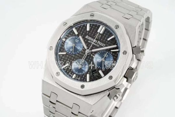 Audemars Piguet Royal Oak Offshore Self-Winding Chronograph Black/Blue Dial in Steel