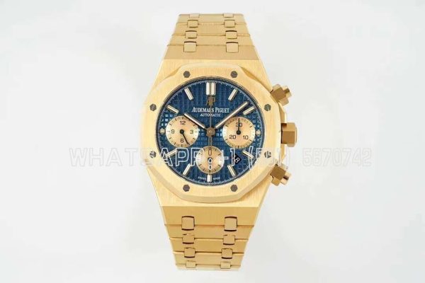 Audemars Piguet Royal Oak Offshore Self-Winding Chronograph Blue/Gold Dial in Yellow Gold