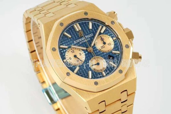 Audemars Piguet Royal Oak Offshore Self-Winding Chronograph Blue/Gold Dial in Yellow Gold