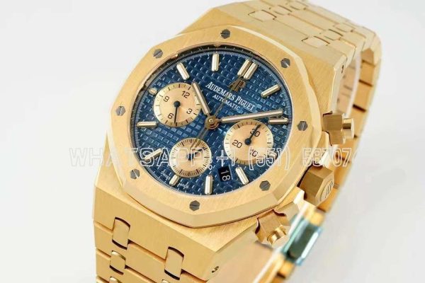 Audemars Piguet Royal Oak Offshore Self-Winding Chronograph Blue/Gold Dial in Yellow Gold
