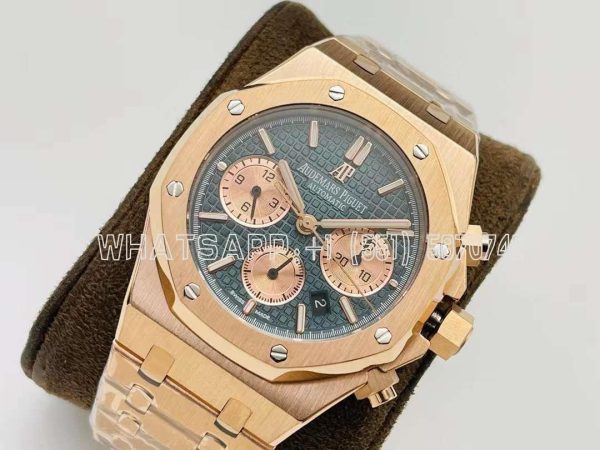 Audemars Piguet Royal Oak Offshore Self-Winding Chronograph Blue/Rose Dial in Rose Gold