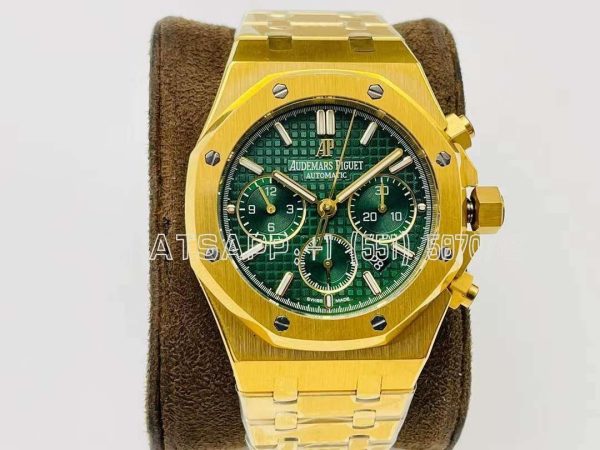 Audemars Piguet Royal Oak Offshore Self-Winding Chronograph Green Dial in Yellow Gold