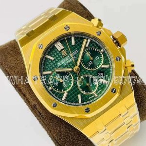 Audemars Piguet Royal Oak Offshore Self-Winding Chronograph Green Dial in Yellow Gold